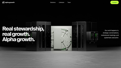 alphagrowth / web animation / #004 3d cinema4d clean cotane graphic design isometric lines logo loop main page octane redshift render ui web