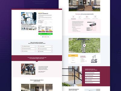CR Handrail figma landing page landing page design shopify web design web development webflow