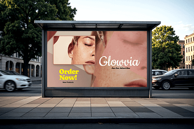 Glowvia ad - Skin care brand adobe photshop advertisement beauty designer figma graphic design skin care