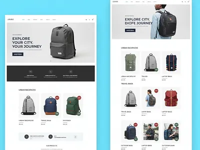 Redesign a modern Shopify eCommerce store for a backpack brand. conversion rate optimization ecom ecommerce product design product page product template shopify shopify shop web design