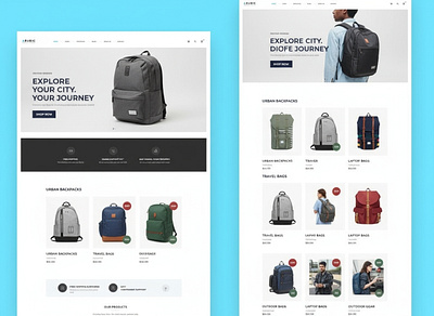 Redesign a modern Shopify eCommerce store for a backpack brand. conversion rate optimization ecom ecommerce product design product page product template shopify shopify shop web design