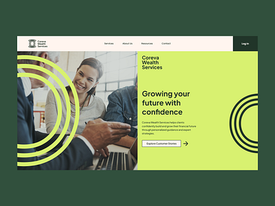 Website Design - Coreva Wealth Services branding design graphic design logo vector web design