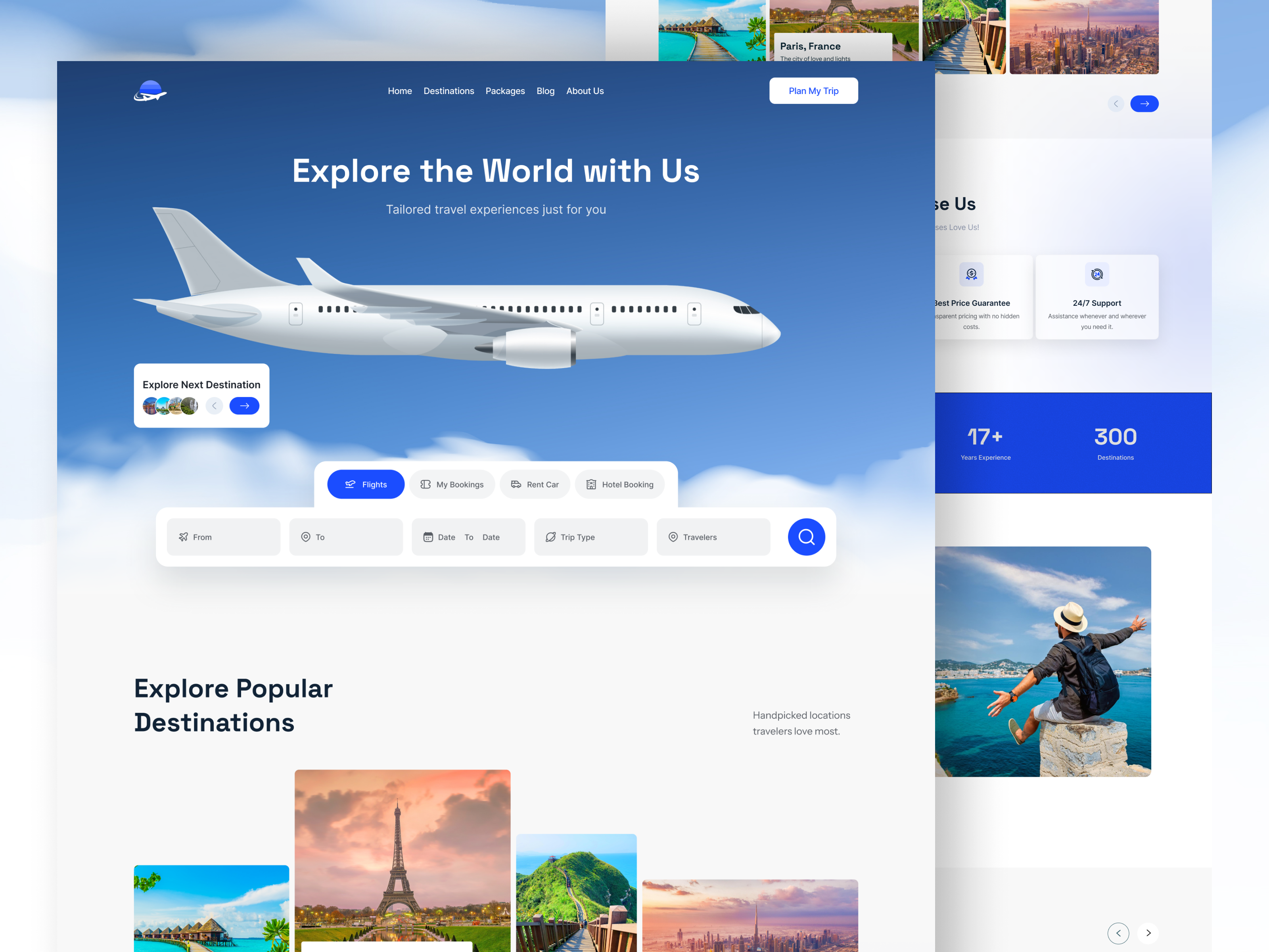 Travel Agency branding design interaction design landing page logo minimal motion graphics tour guide travel agency travelwithus ui ui design uiux design ux ux design vector website website landing page