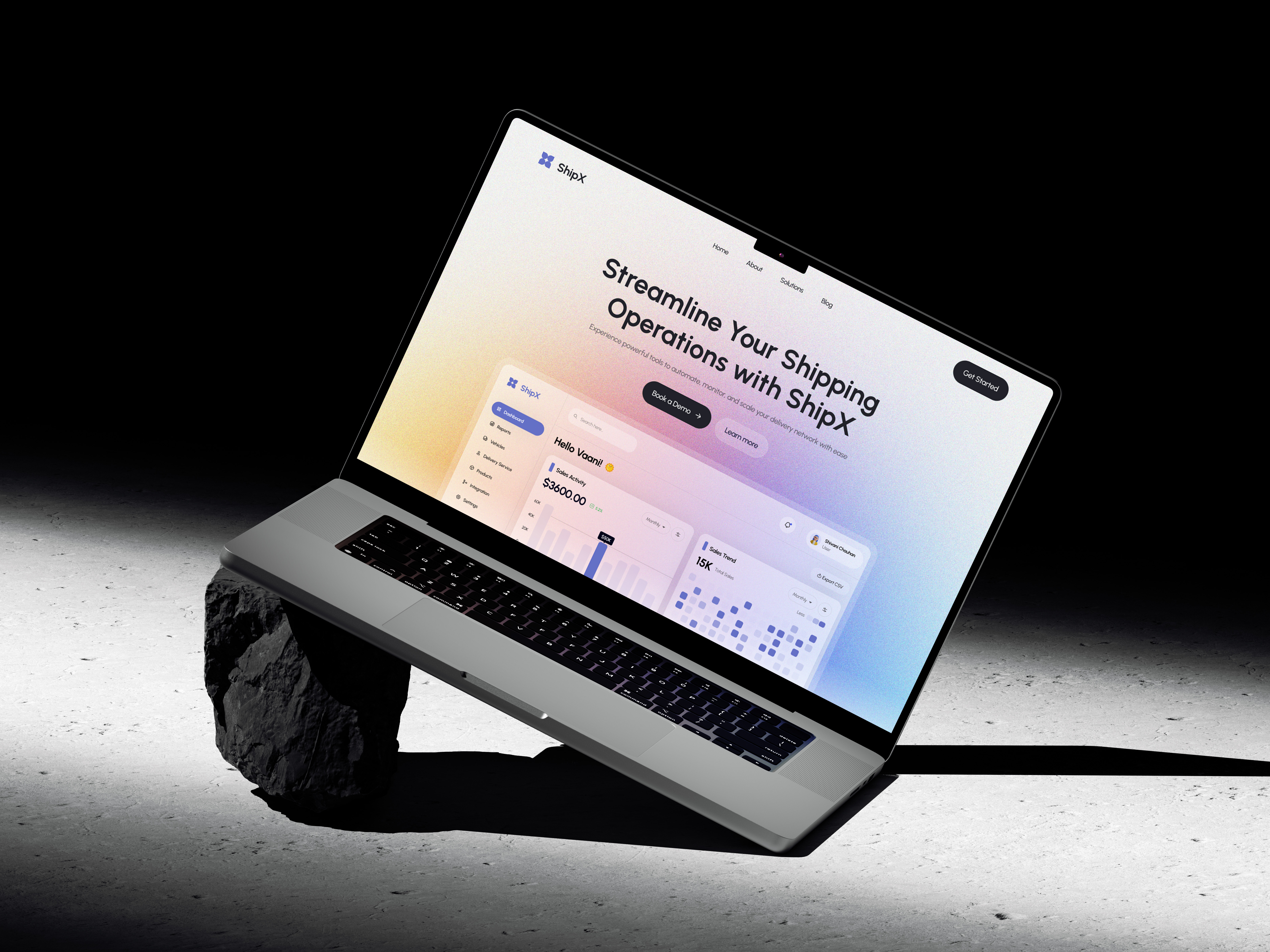 UI Wiki - Shipping & Logistics Web Hero Concept global shipping web app