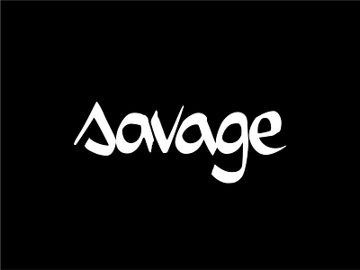 savage black clean design drawing graphic design logo marker pen penlogo simple type typography vector