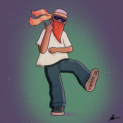 "Dance loop 1" (animation) animation art branding cartoon character design color pencil dance design draw dream gif illustration loop motion design motion graphics music video water ink