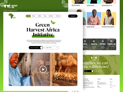 Green Harvest Africa Landing Page design productdesign ui uiux uiuxdesign userinterface webdesign websitedesign