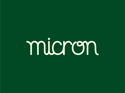 micron branding clean design graphic design green handwritten logo simple type type logo typography vector