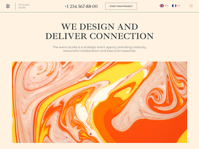 Landing | Event Studio 2d 2d animation abstract animated animation design desire creative studio event agency event studio graphic design home page landing landing page motion design motion graphics web web interface web site web ui website