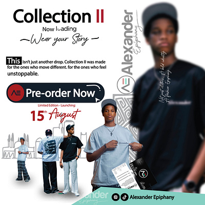 Alexander Epiphany (AE) alexander alexander epiphany branding clothing coming soon downsign efe epiphany fashion graphic design logo model sam omo