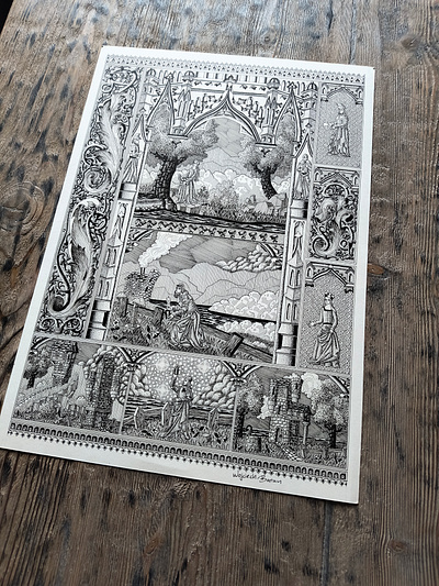 09.09.2025 fantasy handmade medieval pen and ink