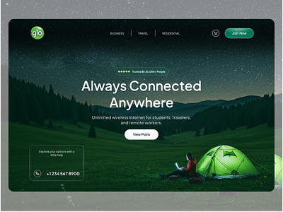 ISP Hero section Concept design productdesign ui uiux uiuxdesign userinterface webdesign websitedesign