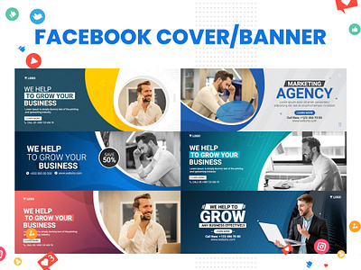 Social media Facebook cover web banner design advertising banner banner ads corporate digital marketing facebook cover graphic design post social media web banner