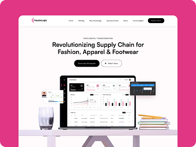 Marketing Landing Page - Supply Chain branding clean design graphic design homepage landing page minimal minimalist modern ui portfolio professional responsive design saas startup ui design ux design web design website design
