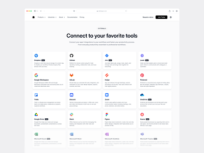 Connect Tools add ons apps connect integration ui ui design ux web app web design website
