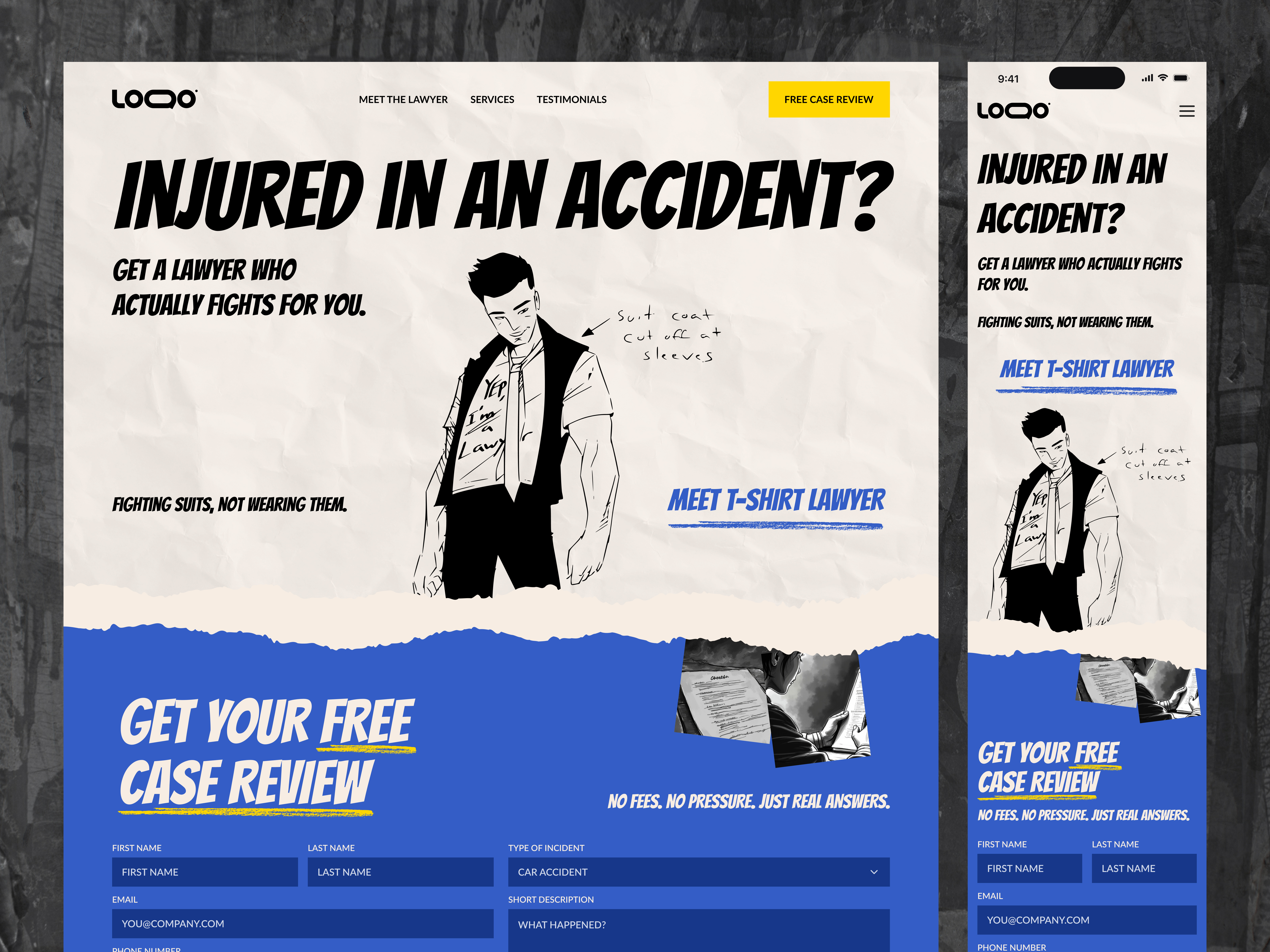 Example of A Modern Landing Page for Legal Practice with Strong SEO