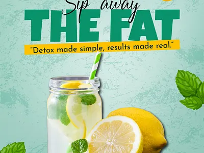 Lemon Drink Social Media Post branding graphic design lemon logo