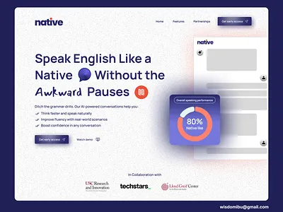 Native hero section redesign design productdesign ui uiux uiuxdesign userinterface webdesign websitedesign
