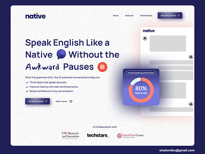 Native hero section redesign design productdesign ui uiux uiuxdesign userinterface webdesign websitedesign