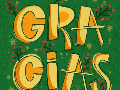 Gracias flowers gracias graphic design handlettering holidays illustration lettering seasonal thank you thankful thanksgiving