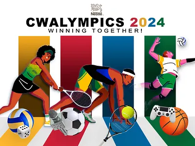 Nestle CWALYMPICS 2024 branding event design graphic design motion graphics