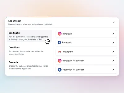Add a trigger - Consistent UI consistent ui consistentui dsm kit modal ui