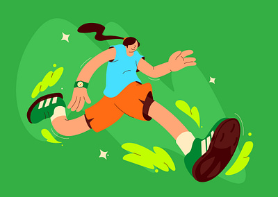 Running Illustration race