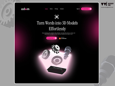 Adam Hero section redesign design productdesign ui uiux uiuxdesign userinterface webdesign websitedesign