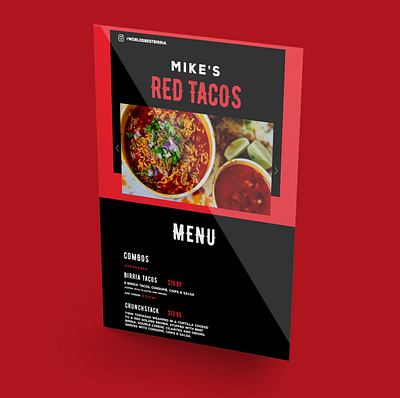 Mike's Red Tacos brand identity branding design graphic design logo menu design web design web development website design website development