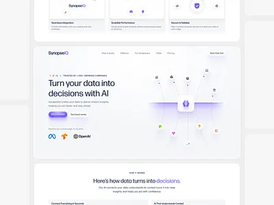 Synapse IQ Hero Section productdesign ui uiux uiuxdesign userinterface webdesign websitedesign