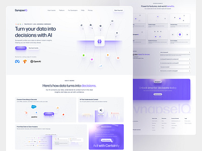 Synapse IQ Landing Page design productdesign ui uiux uiuxdesign userinterface webdesign websitedesign