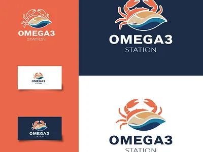 Seafood Logo design - Omega3 logo restaurant