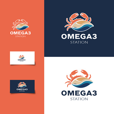 Seafood Logo design - Omega3 logo restaurant