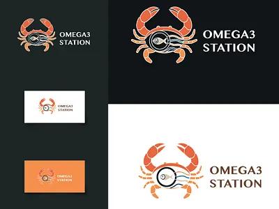 Seafood Logo design - Omega3 logo restaurant