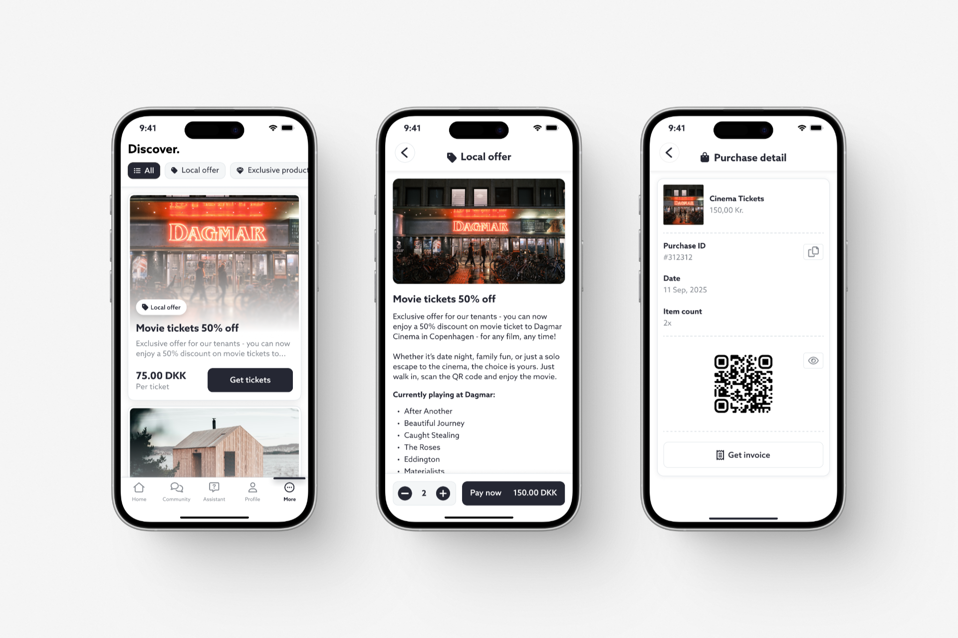 #027 card minimalistic purchase ticket ui white