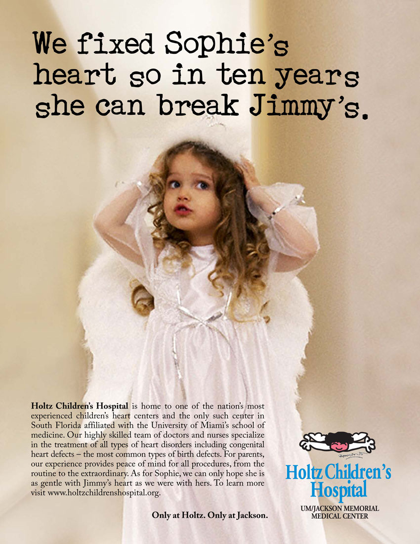 advertising advertising advertising agency award branding campaign concept design graphic design headline holtz childrens hospital jackson memorial hospital layout print