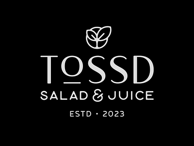Tossd branding clean design food fresh green juice leaves logo logotype mark minimal modern packaging salad symbol typo typography ui vector