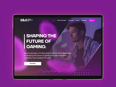 BU1LD - Landing Page for Gaming Innovation Hub gamers games gaming landing page ui ux video games