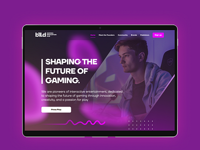 BU1LD - Landing Page for Gaming Innovation Hub gamers games gaming landing page ui ux video games