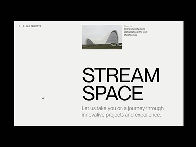 Stream Space - Architecture architecture branding design header minimal typography ui ux web