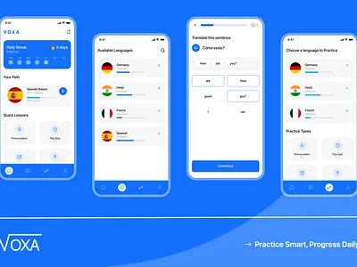 VOXA app app design design graphic design language ui