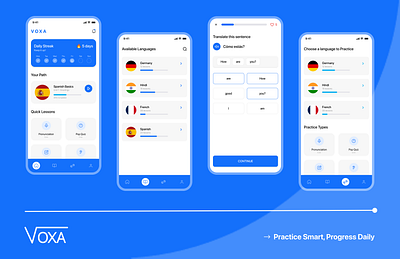 VOXA app app design design graphic design language ui