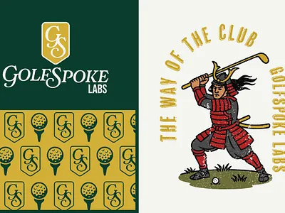 Golf Spoke Labs branding branding design golf golf brand golf pattern golfspoke graphic design illustration logo logo design vector