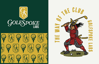 Golf Spoke Labs branding branding design golf golf brand golf pattern golfspoke graphic design illustration logo logo design vector