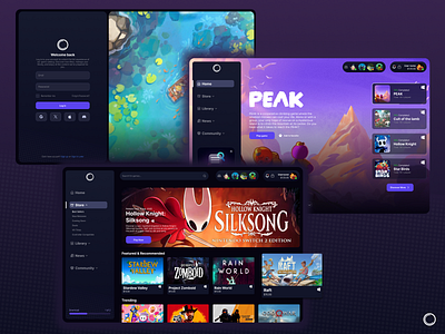 Game Store App – UI/UX Case Study app concept app uiux dashboard ui digital store e commerce app game app game marketplace game store game store app interface design marketplace design mobile ui modern ui product design steam ui design ux design
