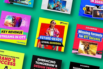 Instagram Post Designs – OTT & Visual Branding Trends 2025 creativedesign designinspiration digitalmarketing dribbble instagramdesign mockup ott visualbranding