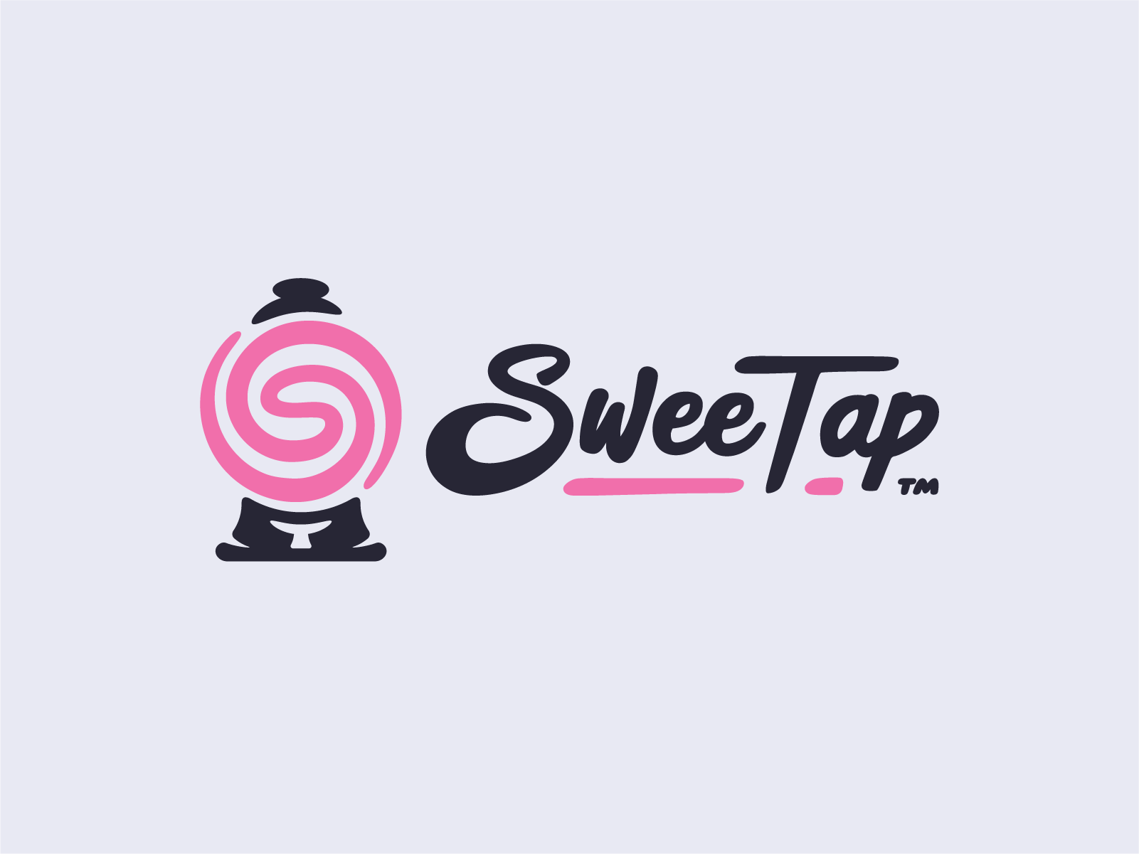 SweeTap Logo Design branding candy candy machine graphic design logo logo design monogram spiral