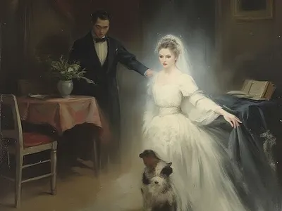 THE SPIRIT OF HIS BELOVED cover art work graphic design historical romance illustration regency