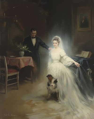 THE SPIRIT OF HIS BELOVED cover art work graphic design historical romance illustration regency