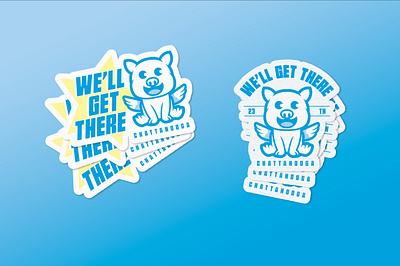 stickers desig fun funny graphic design layout sticker well get there when pigs fly